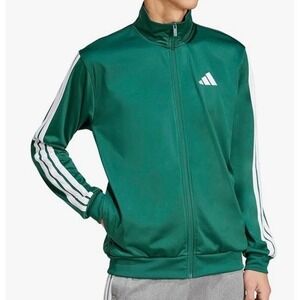 NEW‎ Adidas Essentials 3 Stripes Mens XL Tall Track Jacket Collegiate Green